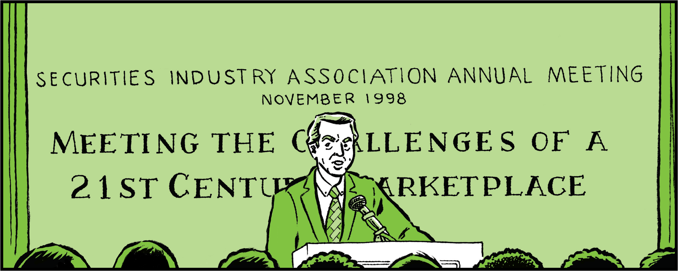 SEC Chairman Arthur Levitt speaking to the 1998 Securities Industry Association Annual Meeting: How do we ensure that advances in technology do not outpace our ability to protect investors? How does the industry use technology to meet the best interests of its clients?